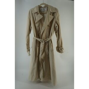 Hennes Collection Lightweight Trench Coat Classic Double Breasted Belted Tan 44